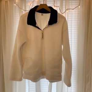 OLD NAVY quarter zip white sherpa